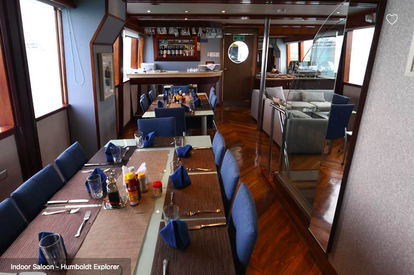 Galapagos Shark Diving - Dining area of the ship Galapagos Dive Liveaboard