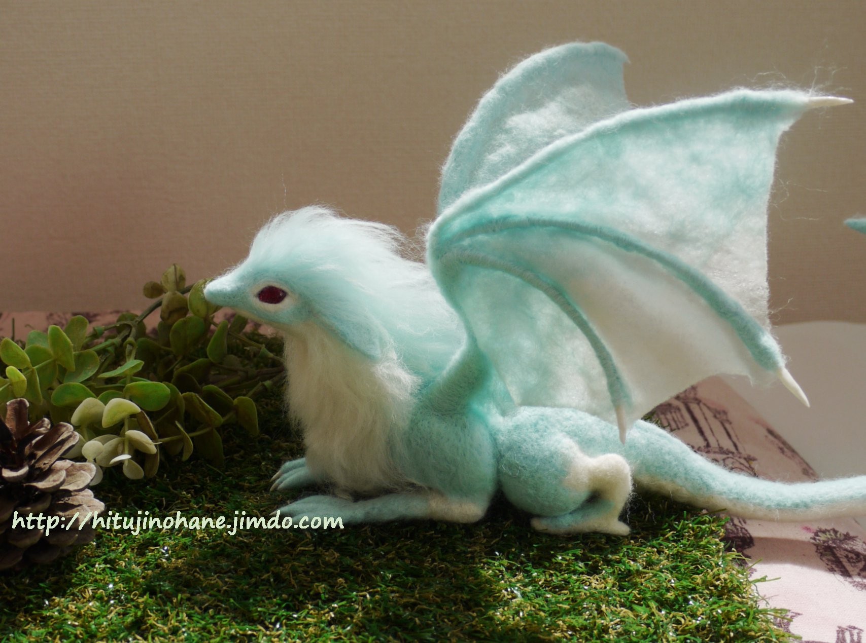 龍　羊毛フェルト　☆白龍☆ 羊毛フェルト 龍 白龍 竜 ドラゴン