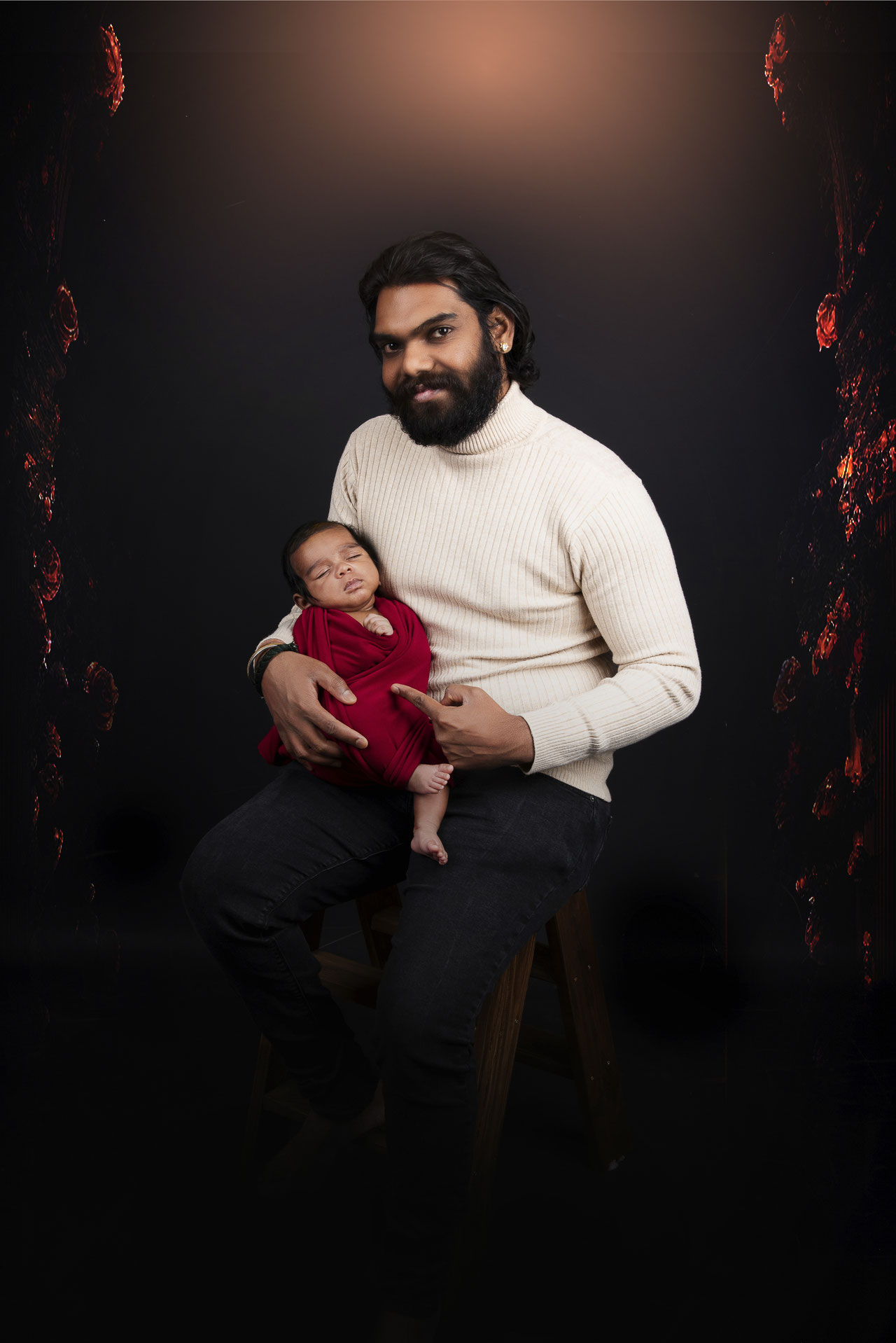 newborn shoot with father