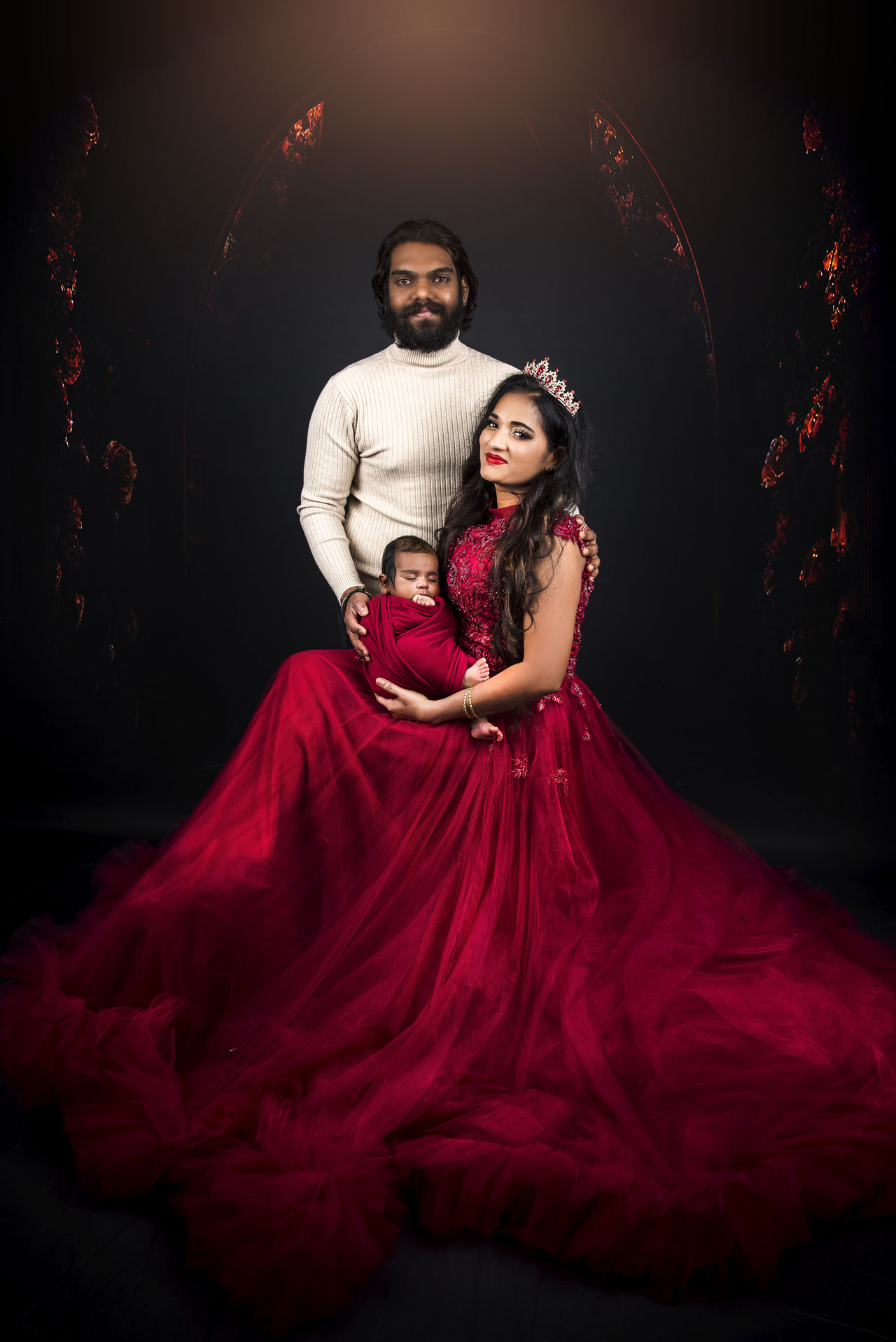 newborn shoot in royal style