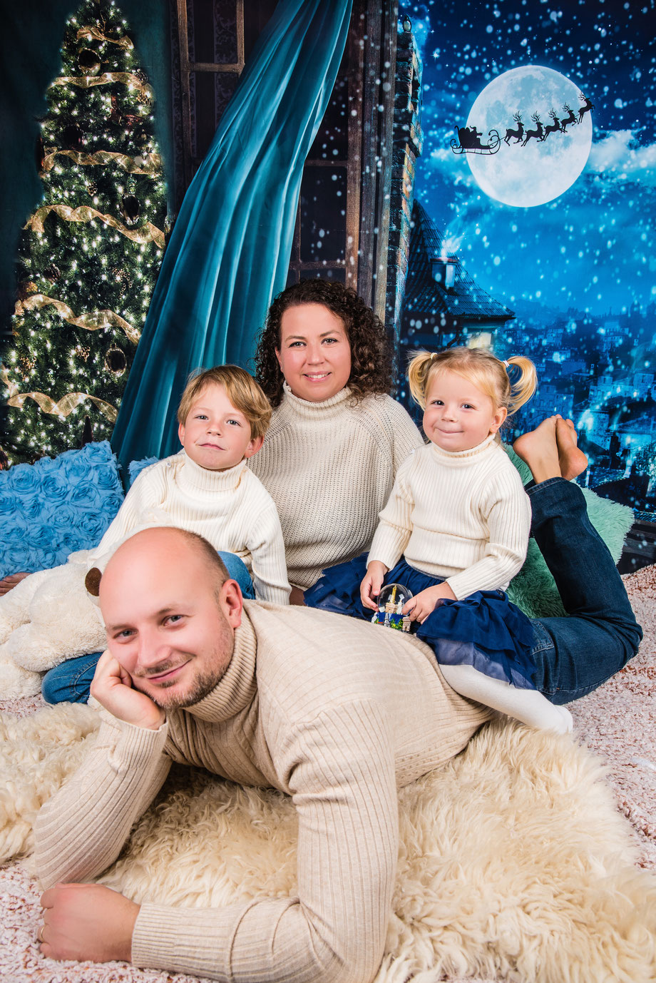 kerstshoot met openhaard