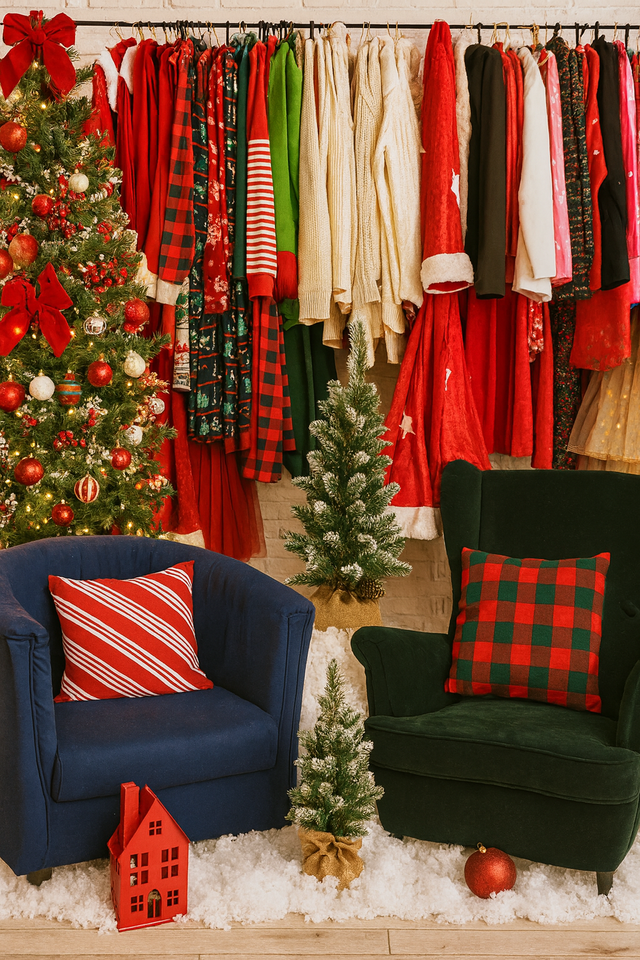 kerst fotoshoot met kerstboom