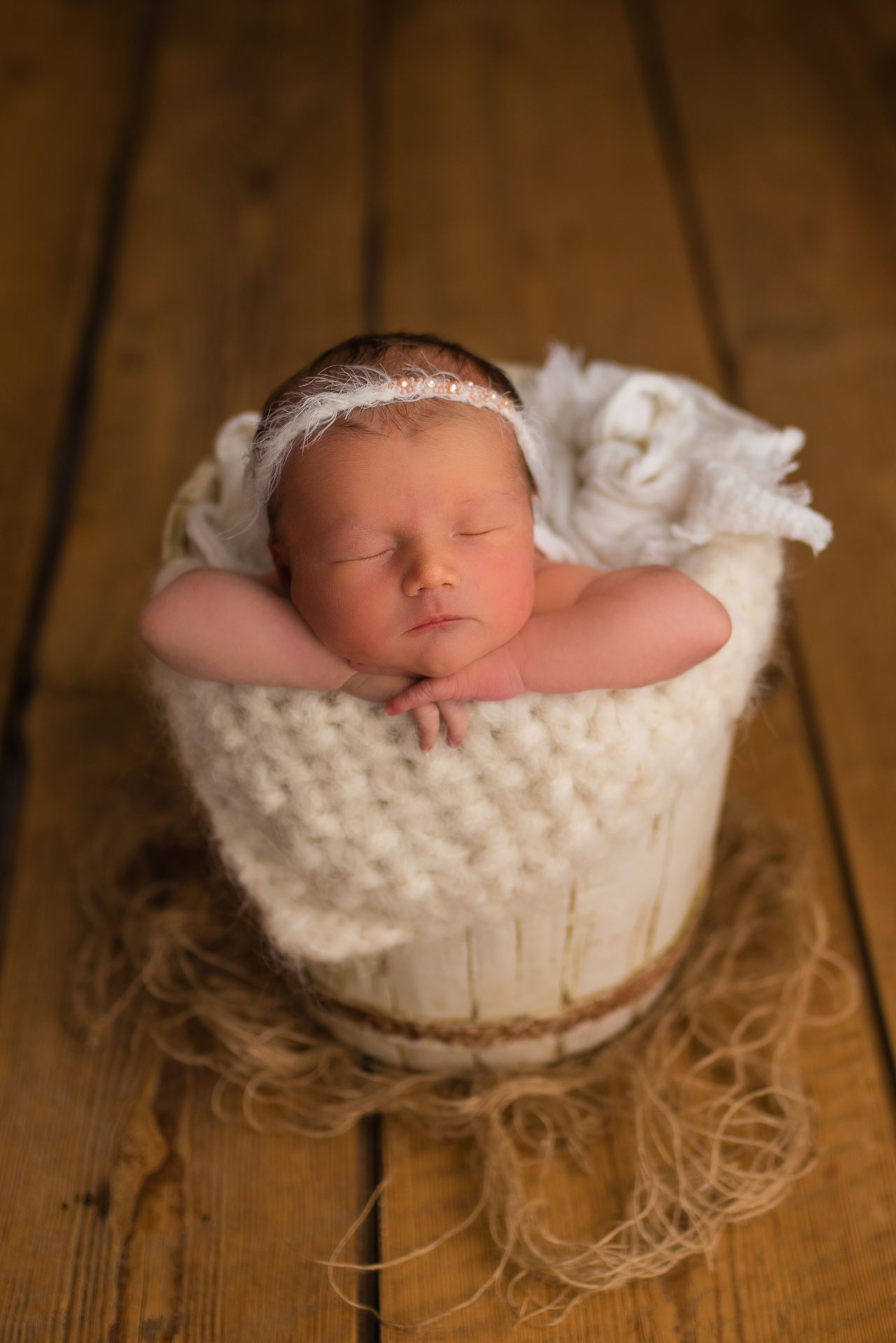 newborn photography with pearls