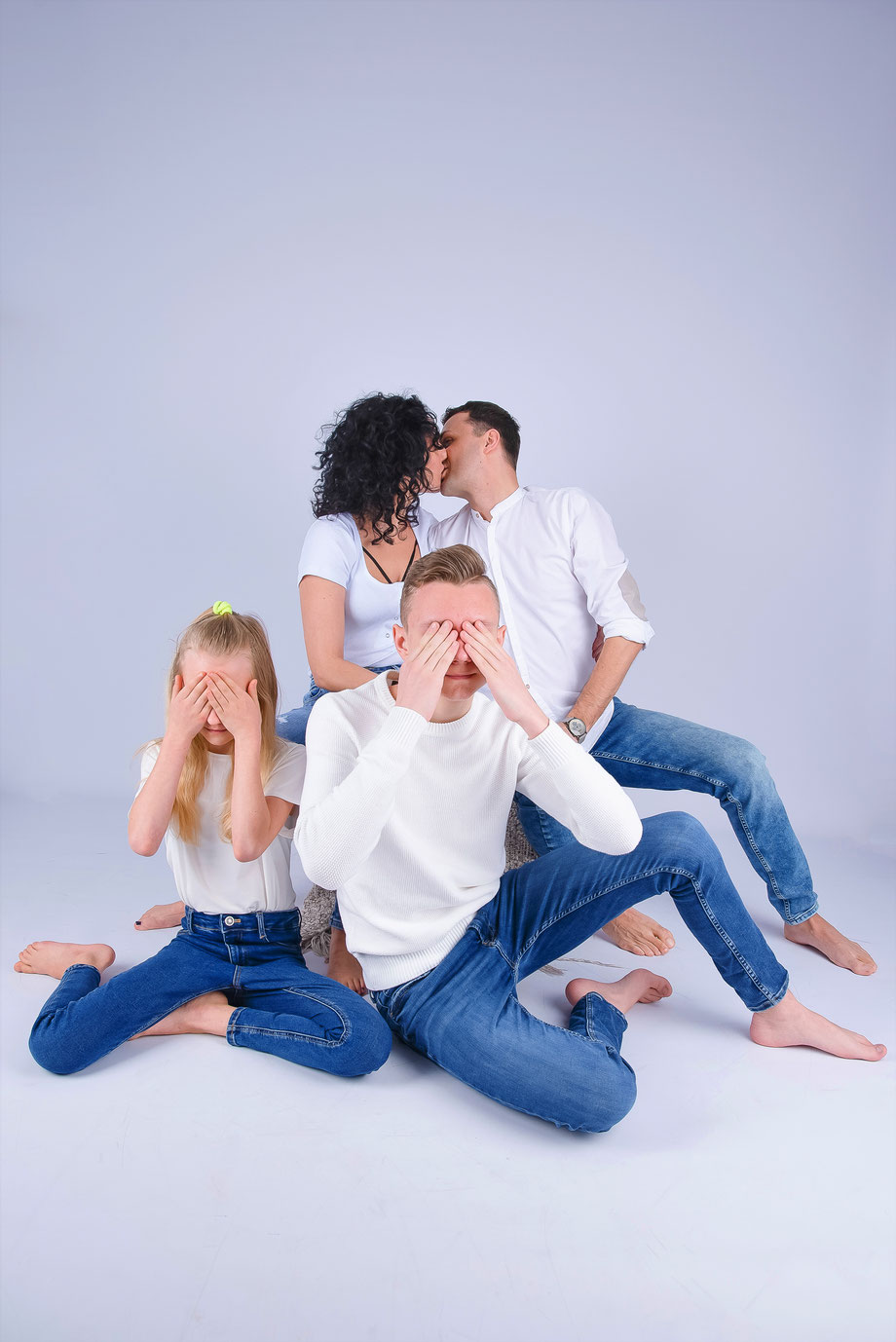 familieshoot met openhaard
