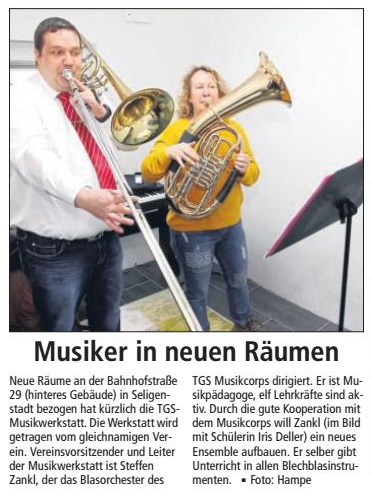 Musiker in neuen Räumen