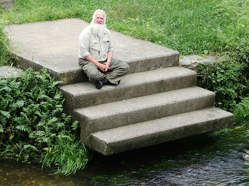 Ein erfahrener Pilger aus Virginia USA. Er hat schon sogar denn Appalachian Trail gelaufen.