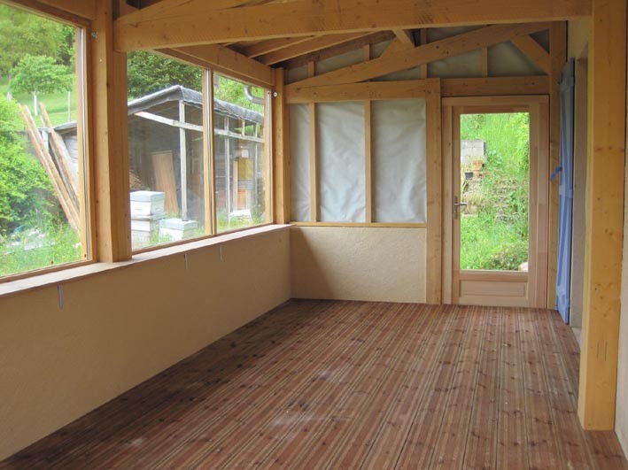 Construction d'une extension: ossature bois sur maçonnerie et réalisation d'un plancher bois
