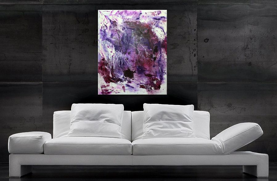 Acrylbilder kaufen - Violett und Weiss