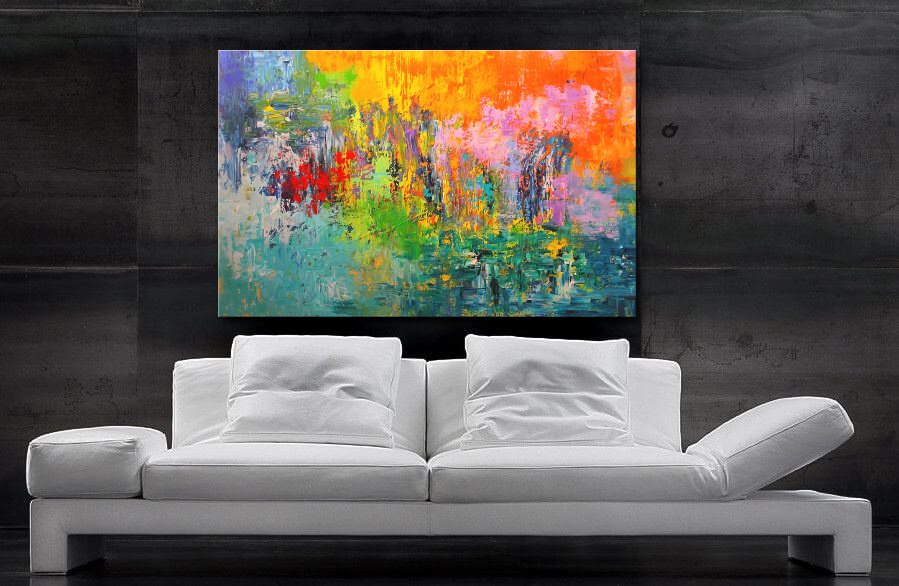 Acrylbilder kaufen, Acrylbild abstrakt, modern Art, modernes Acrylgemälde 120 x 60 cm, Unikat, Handgemalt