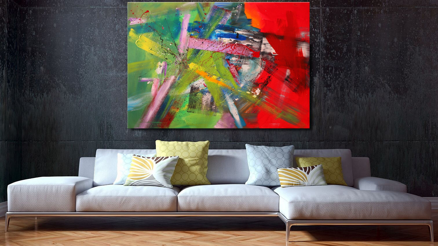 Abstraktes modernes Gemälde 120 x 90