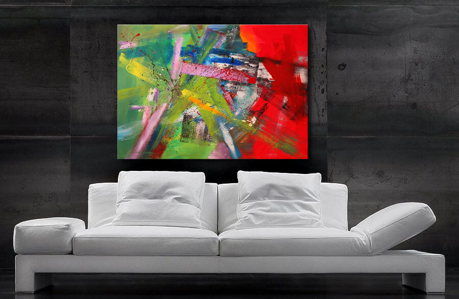Acrylbilder kaufen, Gemälde abstrakt, modern Art, modernes Acrylgemälde 120 x 90 cm, Unikat, Handgemalt, modern Art, Wandbilder XXL