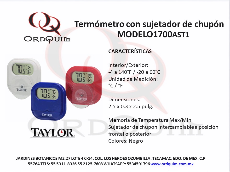 Termómetro de pared interior/exterior Taylor 5154 