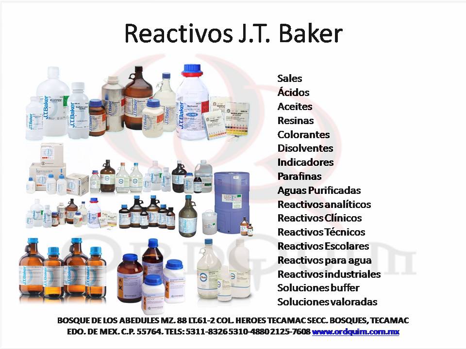 Reactivos Y Soluciones Distribuidora Ordquim