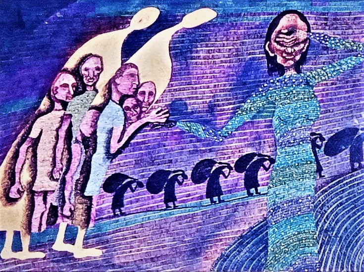 THE BOSCO BROTHERS - Size: 30x18 ins. - Medium: pen & ink on paper