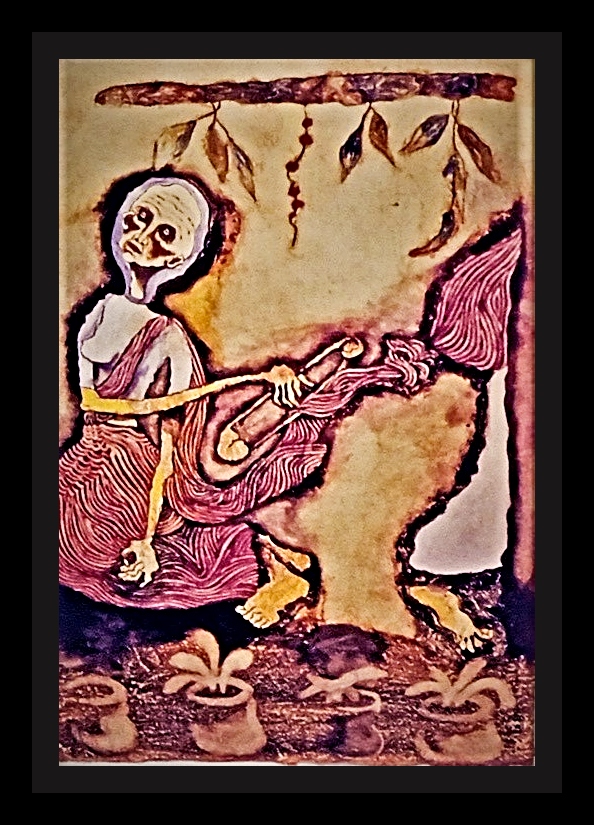 THE THING WITH MOTHERING: IT ENDS  Size: 36x24 ins. Medium: Coffee, water colour on paper