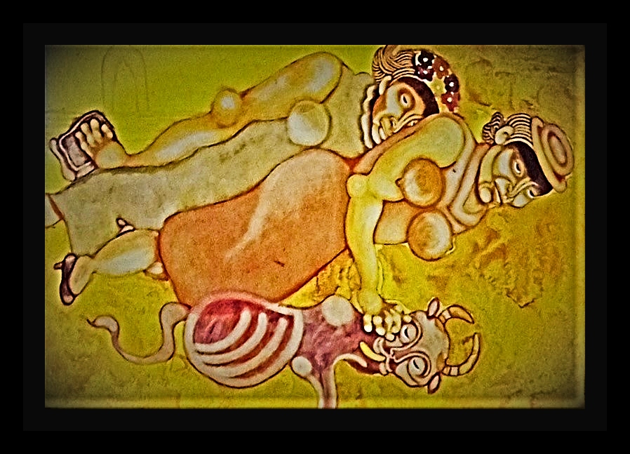 THE DIASPORA - Size: 36x24 ins. - Medium: coffee, water colour on paper