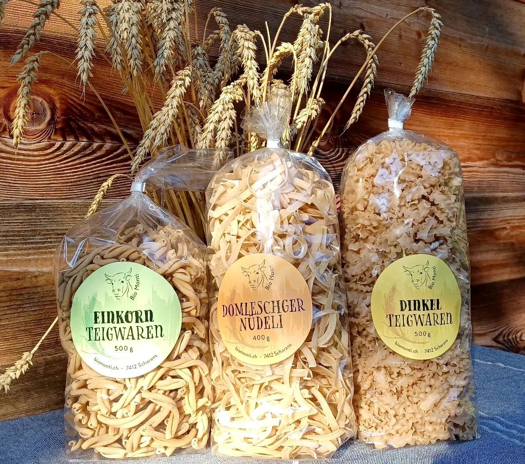 Grundsortiment: Einkorn, Dinkel und Weizenpasta