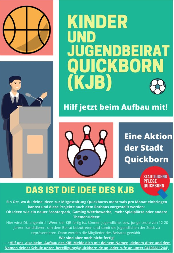 Mit diesem Plakat wirbt die Stadtjugendpflege für den neuen Kinder- und Jugendbeirat