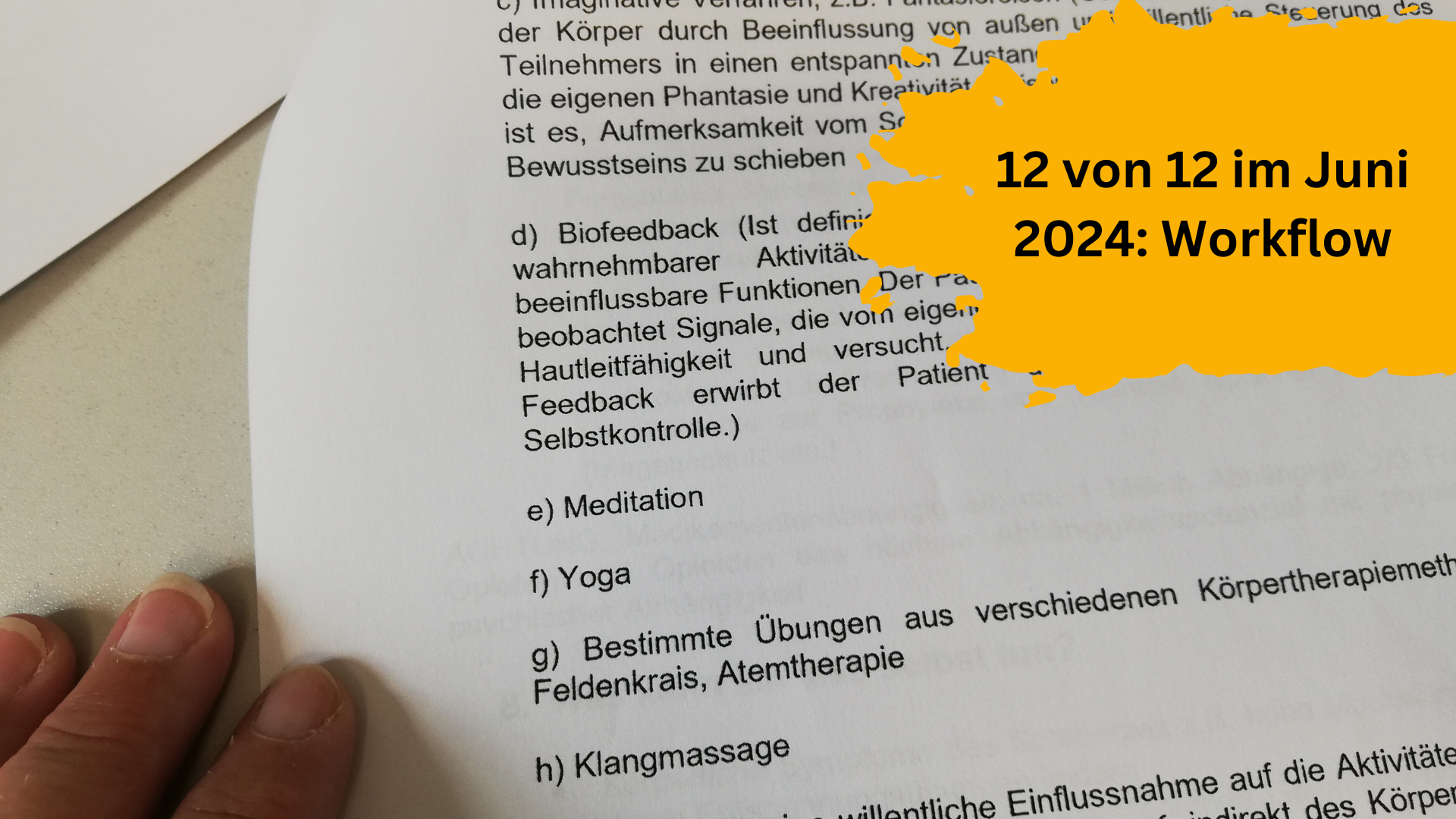 12 von 12 im Juni 2024: Workflow
