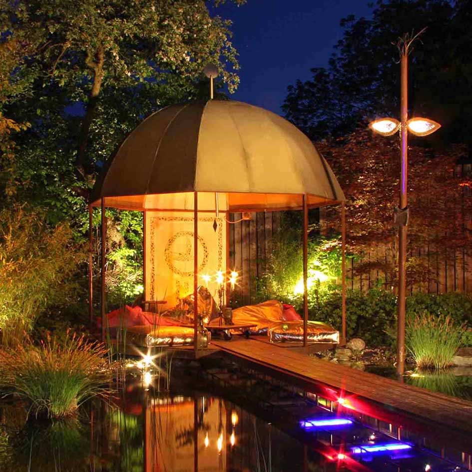 ARCHITEKTUR, GARTENBELEUCHTUNG Bruno Kiesel, derluminist, Lichtkunst