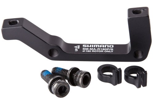 -&Adaptador freno de disco TRAS shimano SM-MA-R180 P/S $298 MXN NP400713