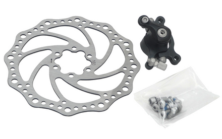 -@Freno de Disco Del o TrasNegro con Rotor DB-450F 160mm BENOTTO ELITE $ 410 MXN FREBTE0344