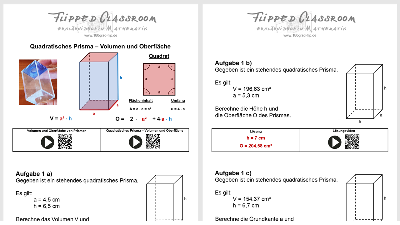 Quadratisches Prisma meets Pythagoras