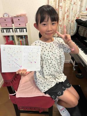 練習シール帳目標達成の生徒さんin６月