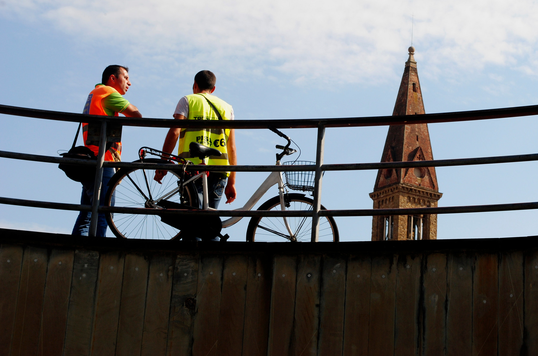 A couple and a Spire- Florence 2014