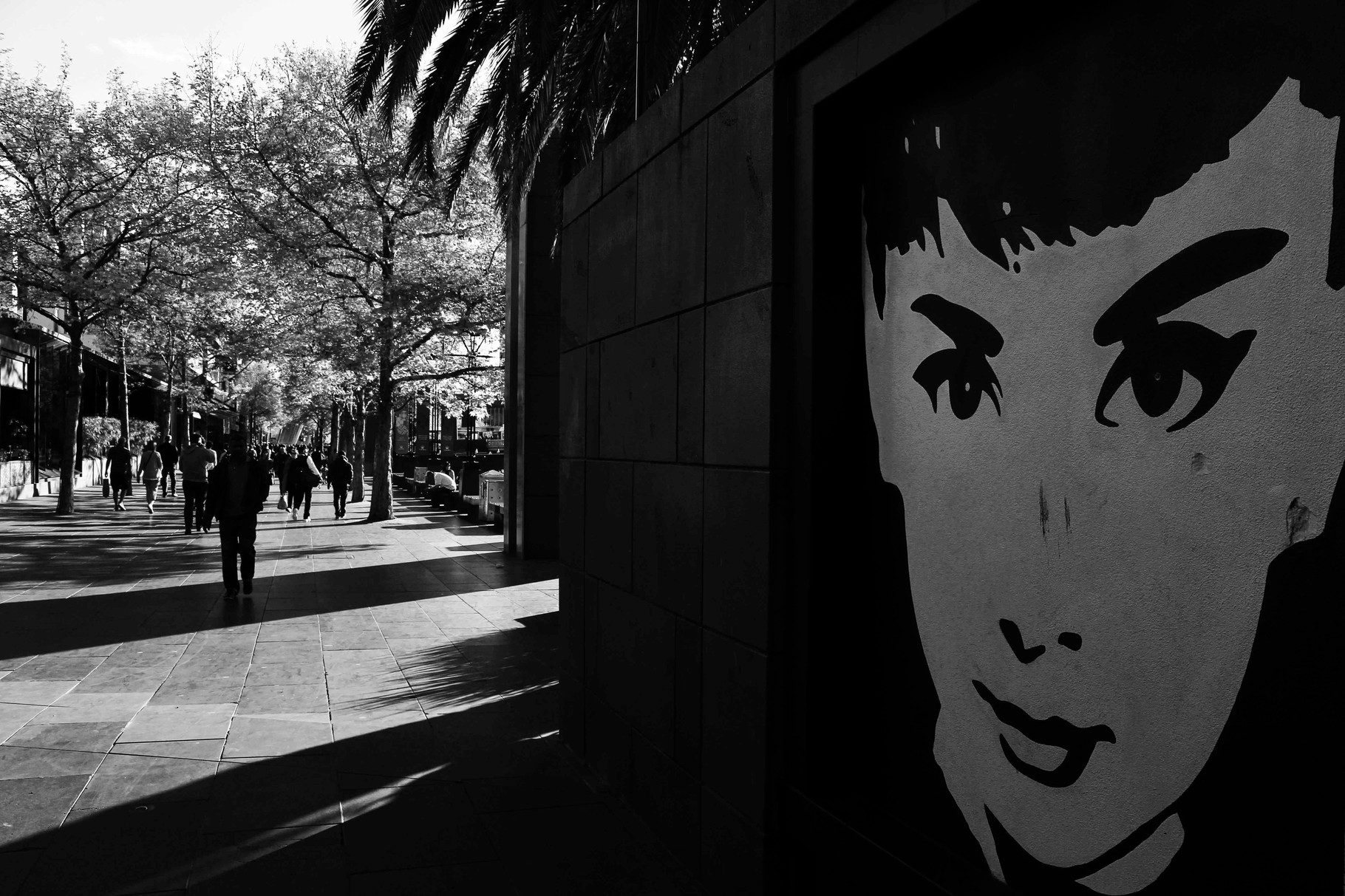 Audrey Hepburn setting the scene on Melbourne's Southbank- October 2015