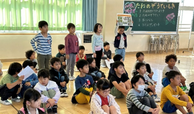 「命のアサガオ」学校訪問