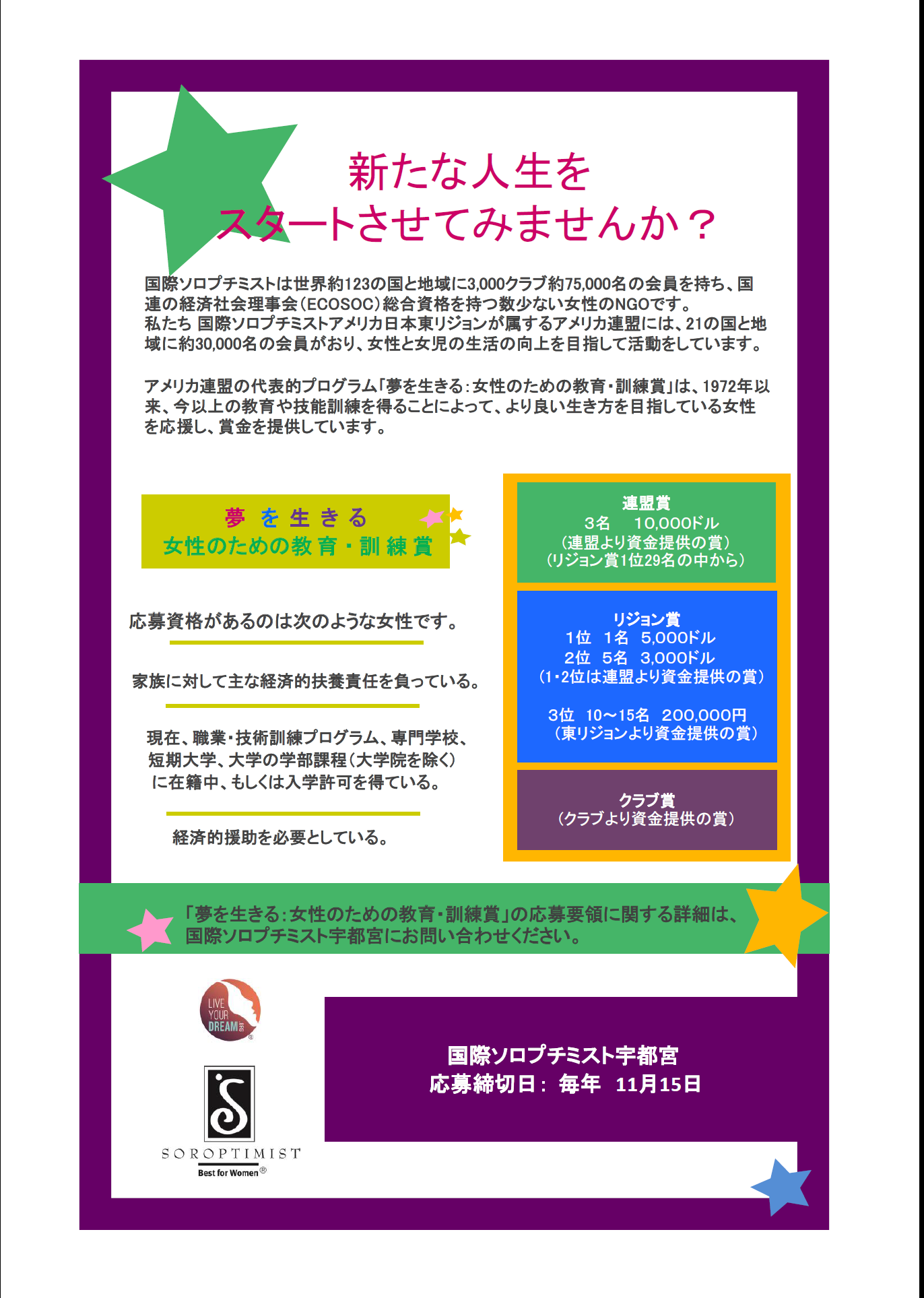 アワード 国際ソロプチミスト宇都宮