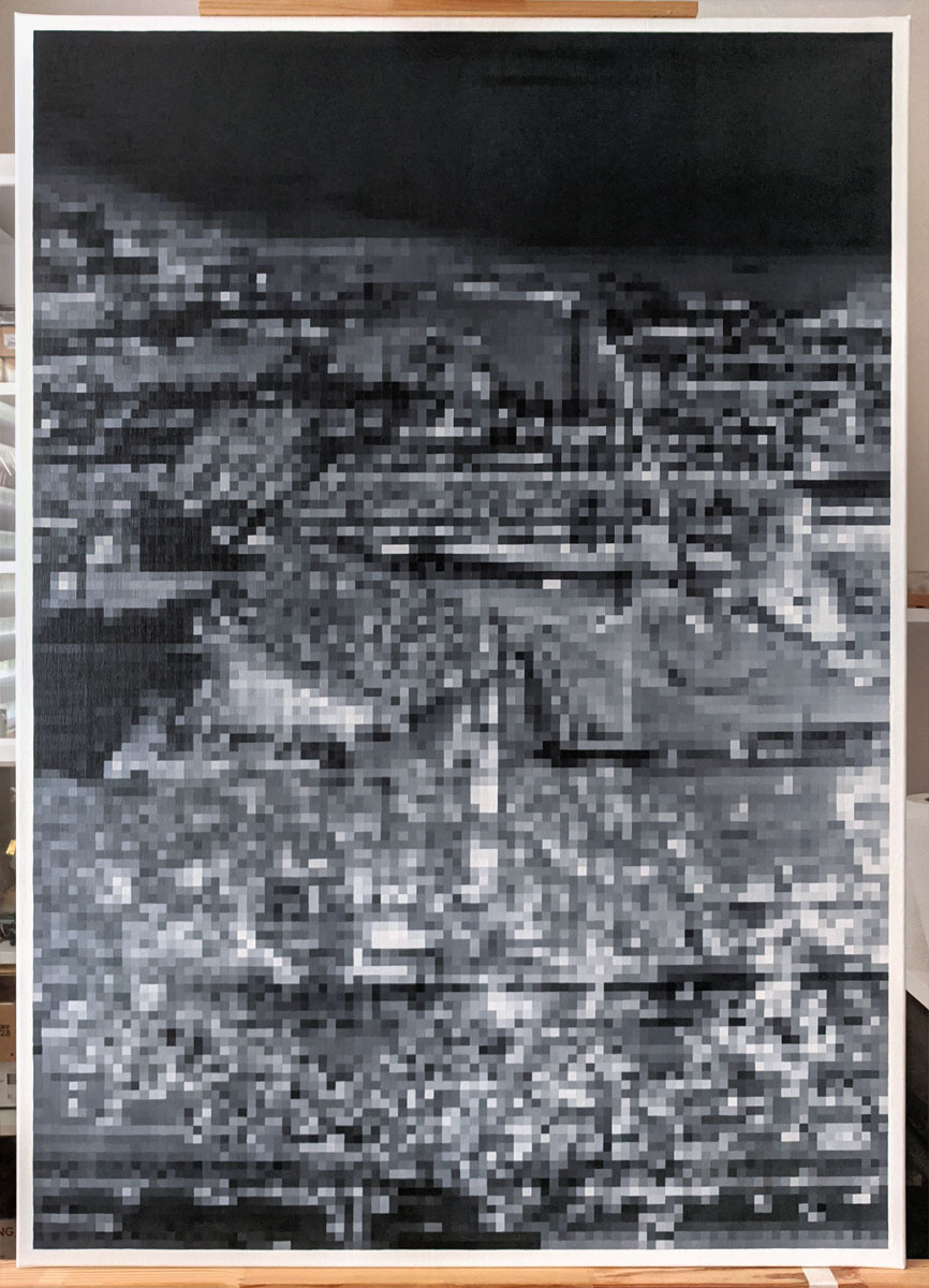 Paraphrase Andreas Gursky, „Monaco“, 140 x 100, Öl auf Reinleinen, 2021