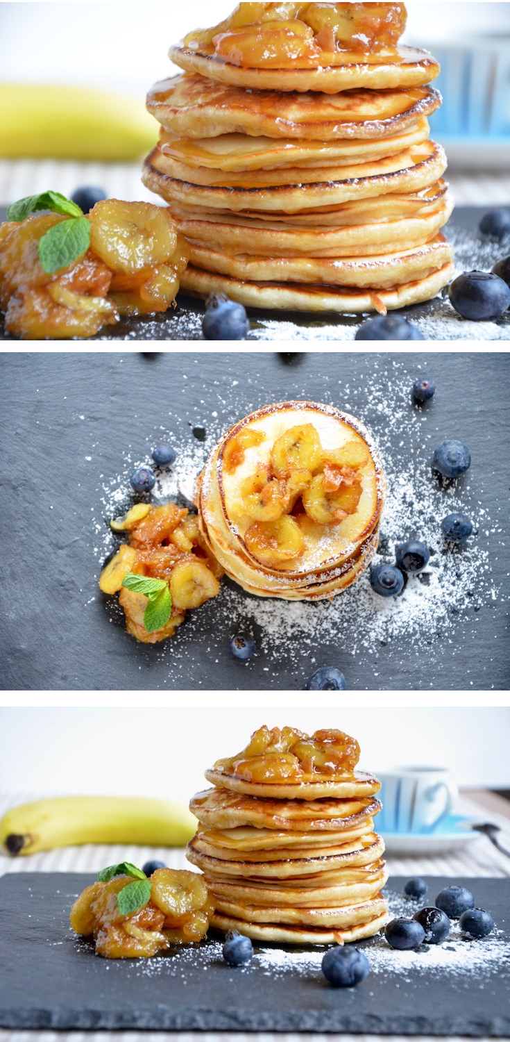 Fluffige American Pancakes, ein einfaches und leckeres Rezept. 