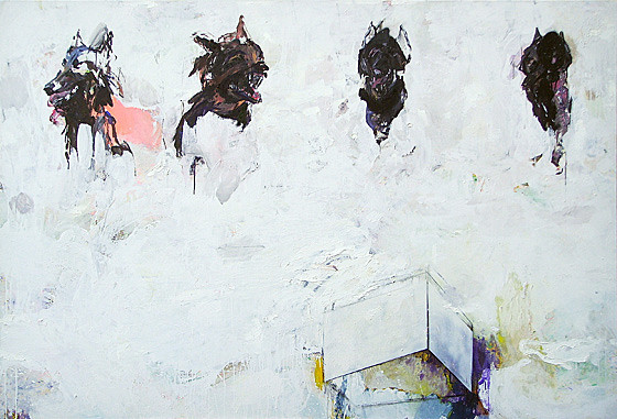 Martin Mohr  White Cube  Acryl, Lack und Öl auf Baumwolle   150 x 220 cm