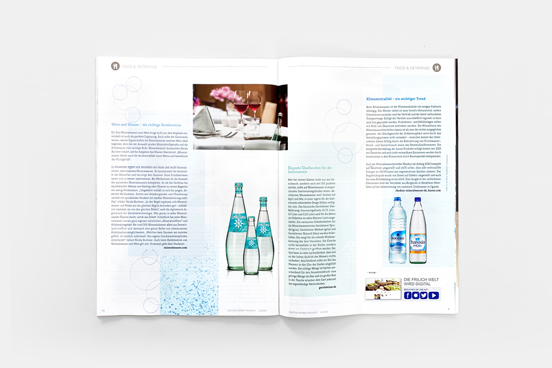 Editorial Design // Doppelseite der Zeitschrift "Gastgewerbe-Magazin"