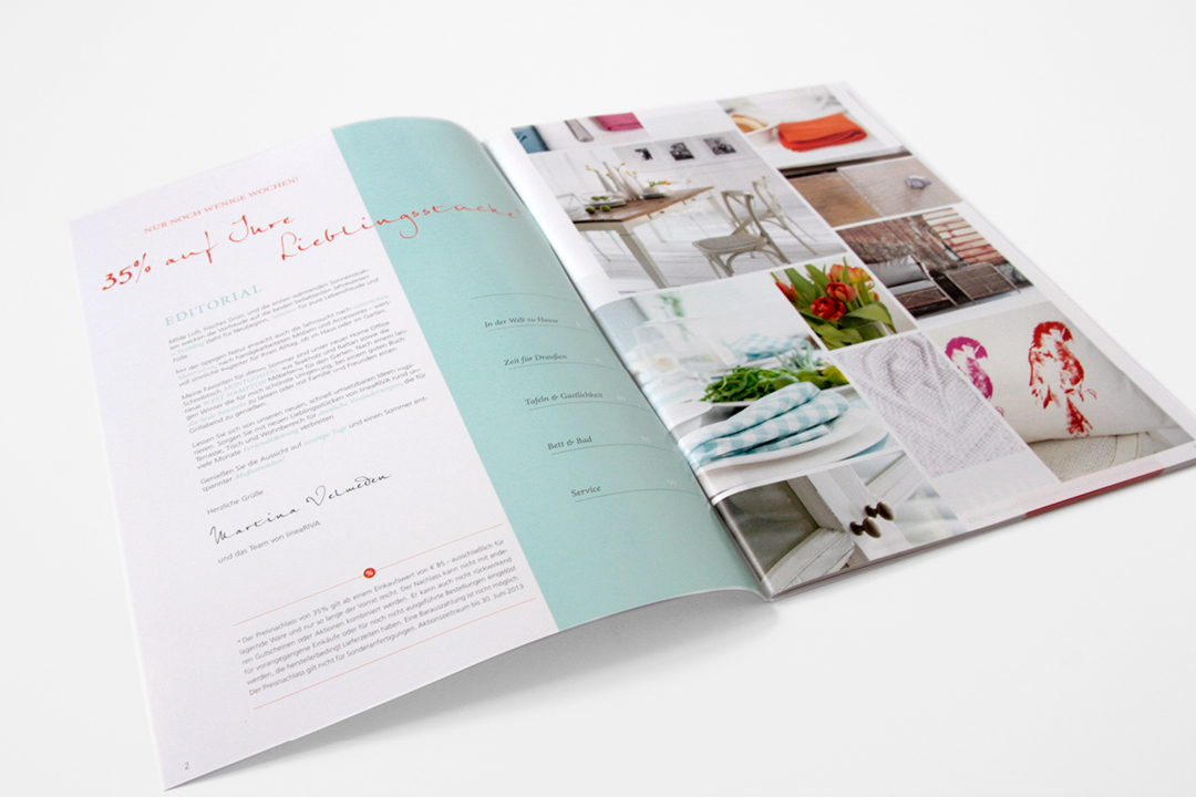 Katalog-Gestaltung für Möbel und Wohnaccessoires // Innenseite