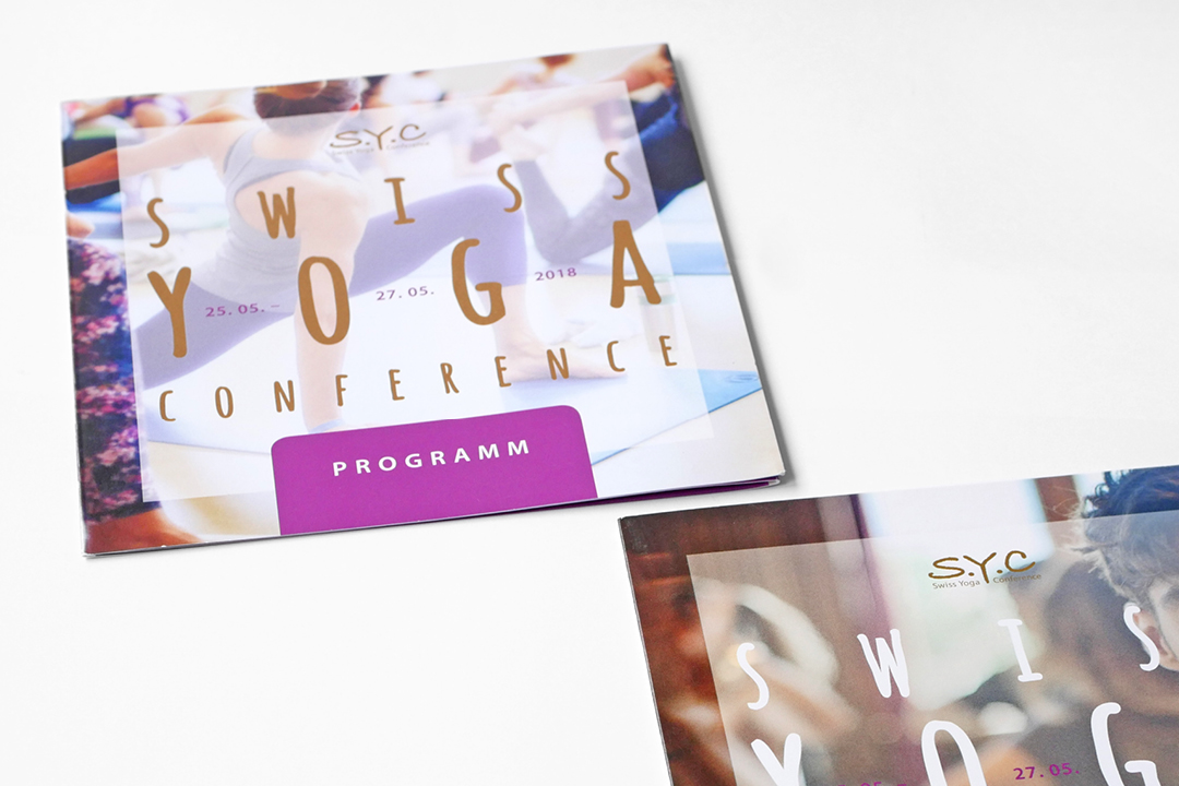 Corporate Design für ein Yoga-Event, Image-Flyer und Programm-Flyer