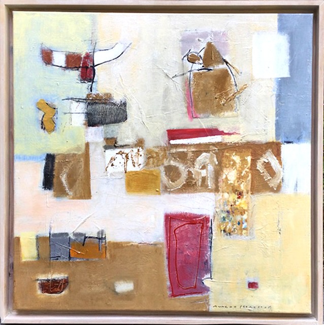 Anneke Peereboom, Bits of memories, acryl op doek 60x60cm