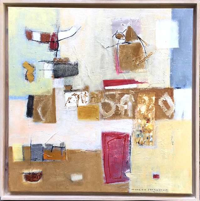 Anneke Peereboom, Bits of memories, acryl op doek 60x60cm