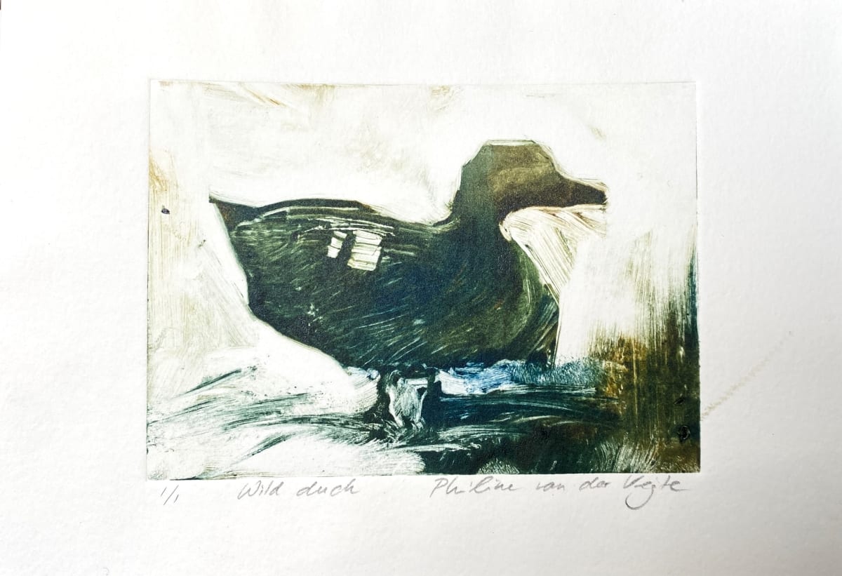 Philine van der Vegte, Wild duck, monotype