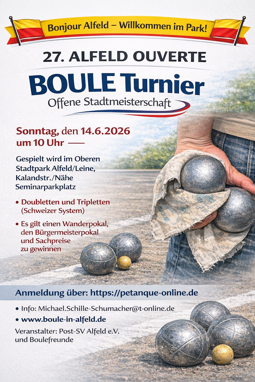 Willkommen! Bonjour Alfeld! Gute Kugeln!