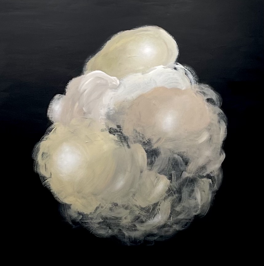 BLONDE LACE, acrylic on canvas, 170 x 170 cm, 2023