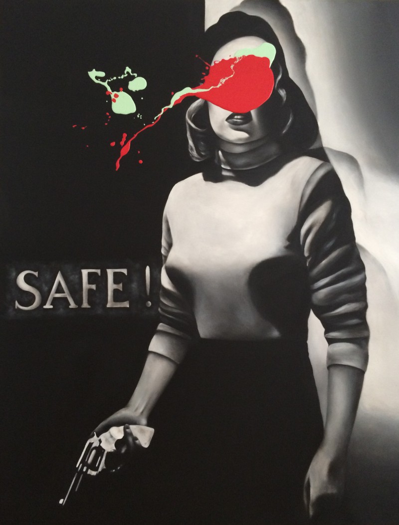 SAFE!, acrylic on canvas, 100 x 130 cm, 2014