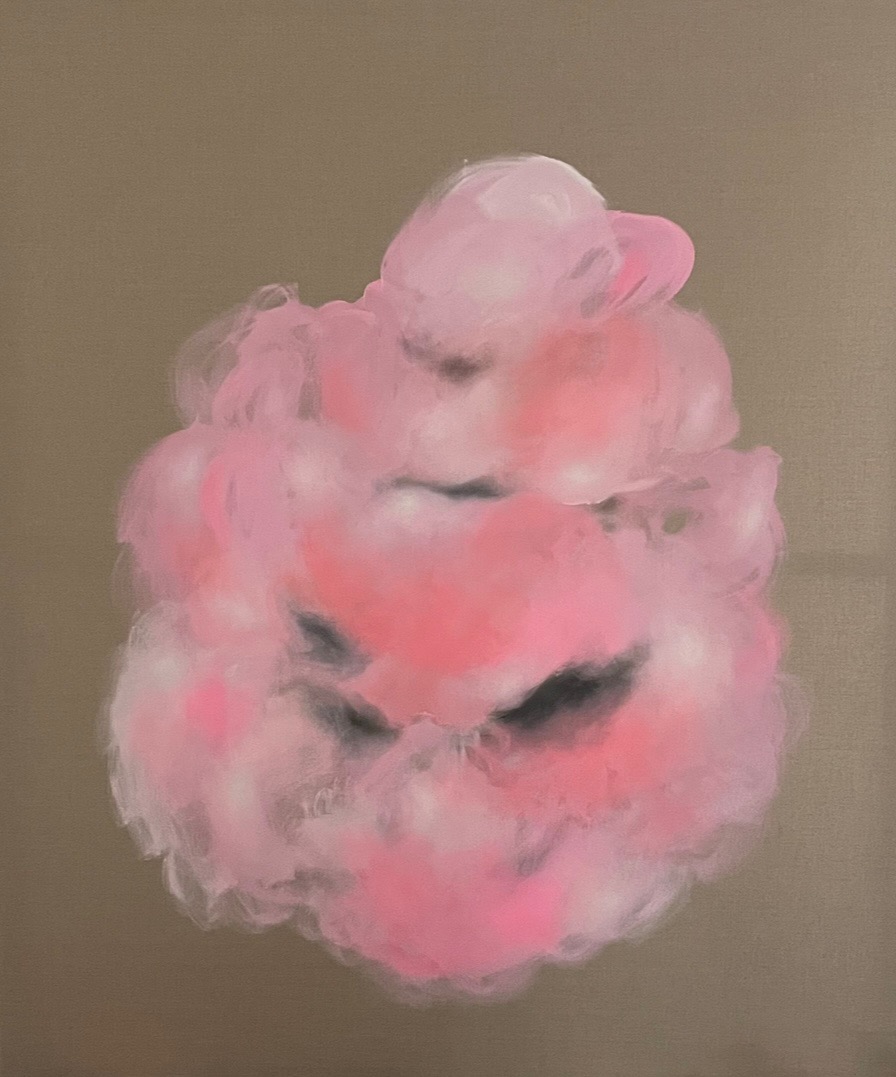 ZUCKERLROSA OR DON'T TRY TO WASH COTTON CANDY, acrylic on canvas, 200 x 170 cm, 2023