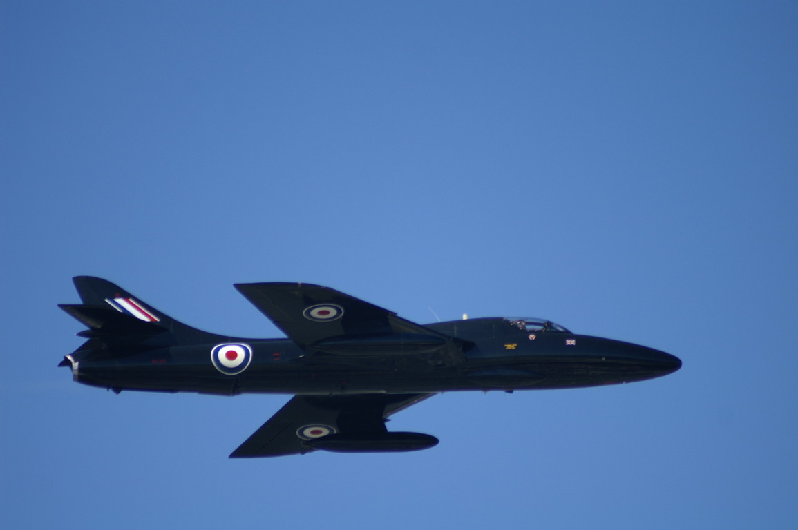 Hawker Hunter jet at the Mudeford Lifeboat Fund Day 2008