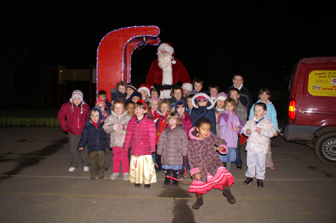 We took Santa to New MIlton Infants School