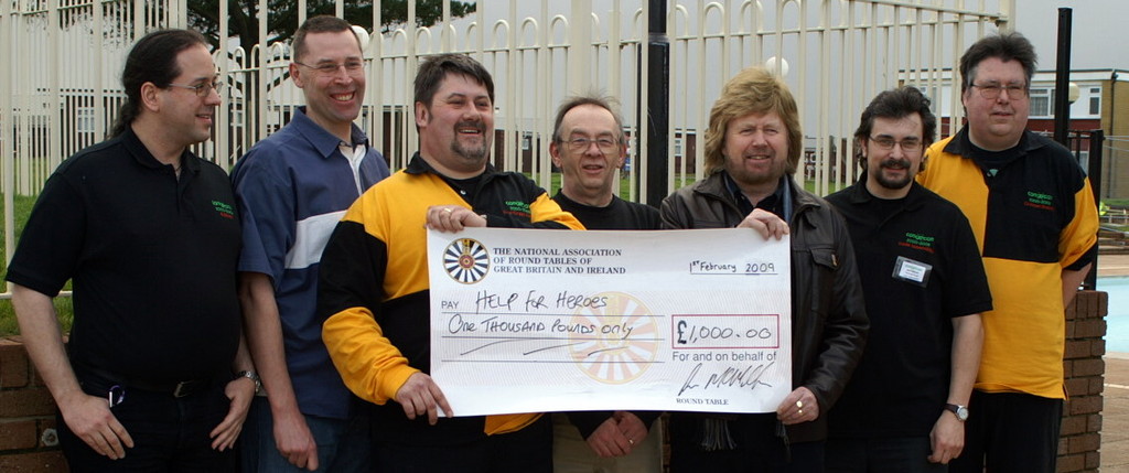 Cheque presentation to Help For Hero's at Conception 09