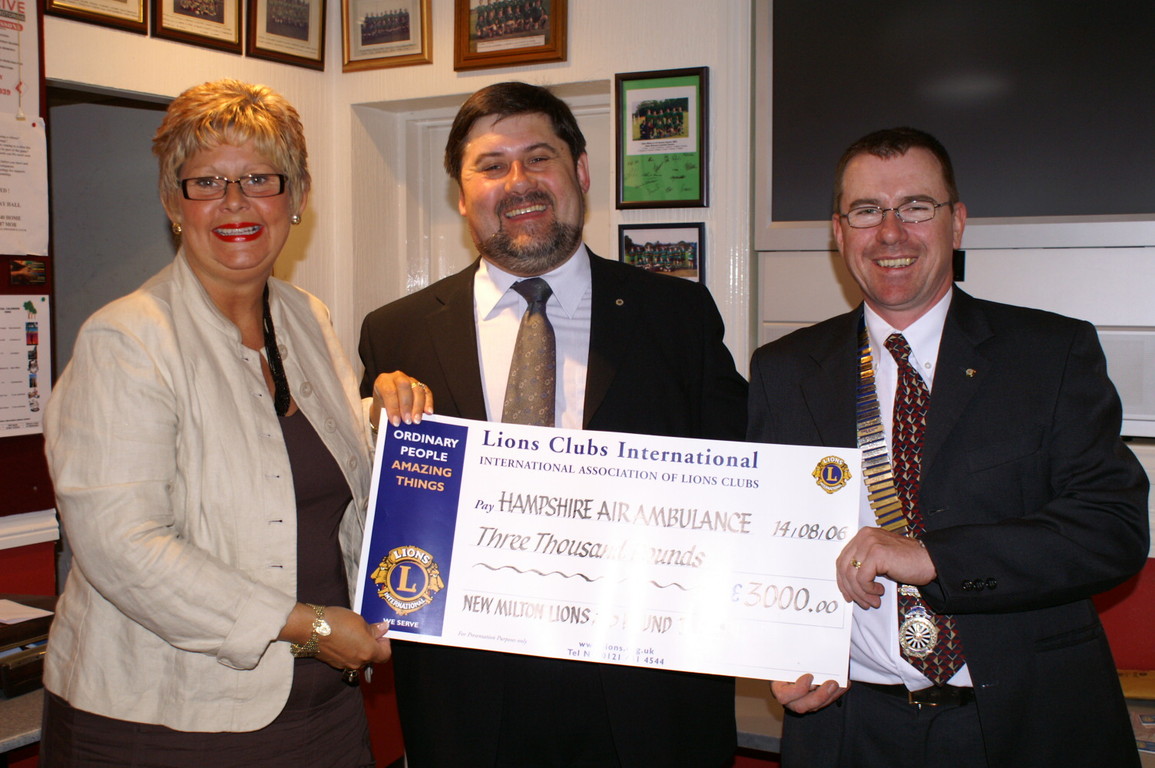 Air ambulance cheque presentation