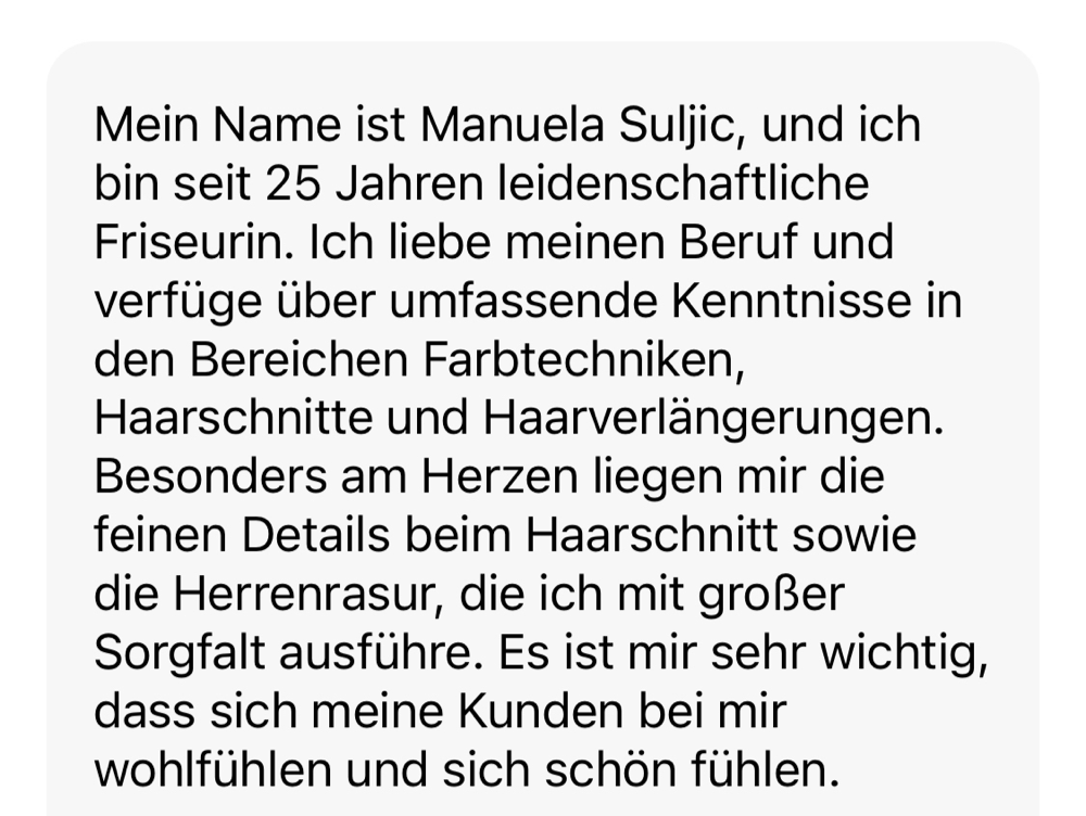 Ich bin leidenschaftliche Friseurin seit 25 Jahren♥️ 
